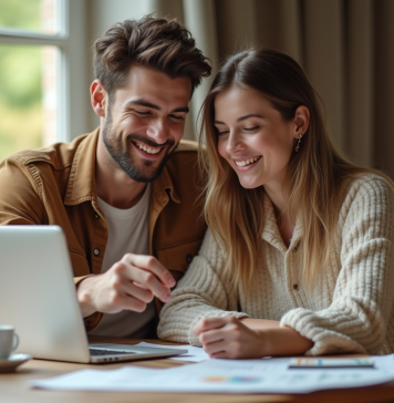 Meilleur moment pour réserver une lune de miel : conseils et astuces à suivre ! Jeune couple planifiant voyage à la maison