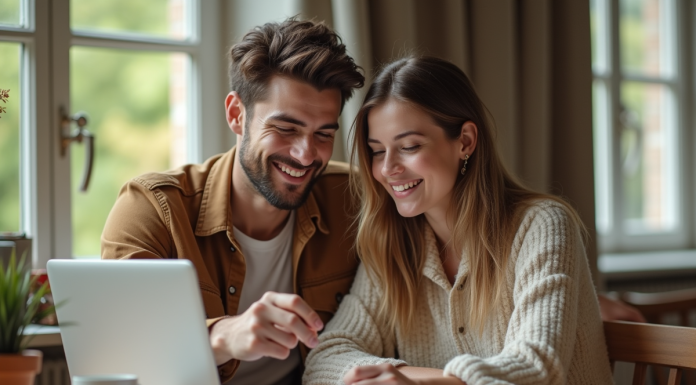 Meilleur moment pour réserver une lune de miel : conseils et astuces à suivre ! Jeune couple planifiant voyage à la maison