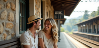 Budget voyage de noces : combien faut-il prévoir pour cette escapade romantique ? Jeune couple souriant à la gare en été