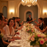 Réception de mariage élégante avec dîner et groupe jazz